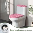 thumbnail image 5 of HELLHERO Love Toilet Seat Cover Set for Universal Polyester Soft Elastic Installation Stretch Fit Elastic Bottom Washable Stylish, 5 of 8