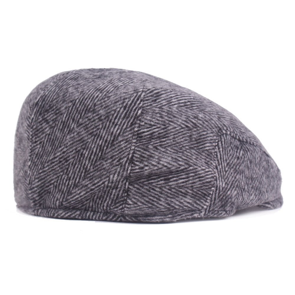 Casquette Plate Newsboy En Tweed Coton - Taille Unique Réglable - Neuf Avec Étiquette