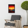 thumbnail image 2 of Modern Abstract Sunrise Los Angeles City Artwork Framed Wall Art Print A4, 2 of 4