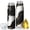 Black and Gold Marble Pattern, variant on Blue and Gold Marble Pattern Bullet Tumbler, Vacuum Insulated Novelty Travel Tumbler 360° Seamless Print Gifts Ideas for Teens Adults Office Workers Teachers