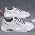 thumbnail image 2 of Men'S & Women'S White Low-Top Canvas Sneakers - Minimalist Round-Toe Casual Shoes with Arch Support, Cushioned Rubber Sole & Breathable Fabric - All-Season Versatile for Casual Attire, Hiking, School, 2 of 8
