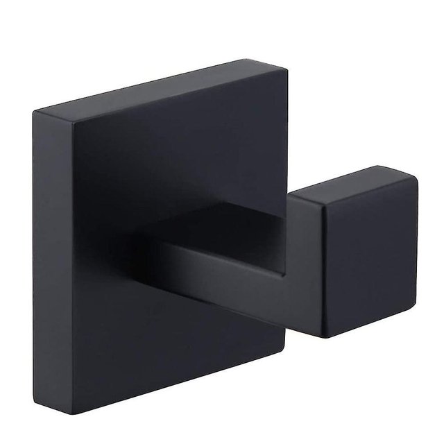 Gancho para toallas de baño, acero inoxidable, cuadrado, para ropa, toalla, abrigo, albornoz, negro, 11 kaili Sencillez