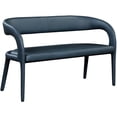 thumbnail image 2 of Meridian Furniture Sylvester Navy Vegan Leather Bench, 2 of 17