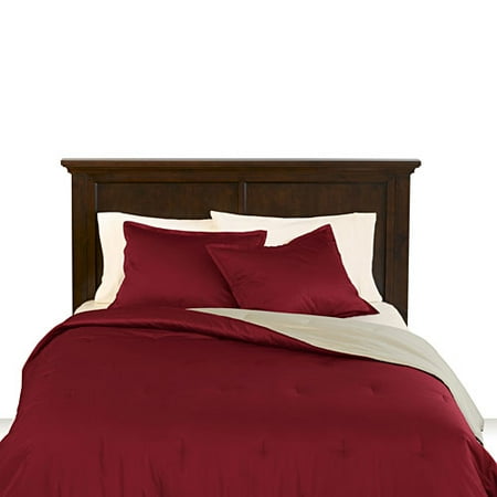 Canopy Simply Solids Reversible Comforter Set, Rich Plum/Clay Beige