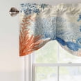thumbnail image 5 of Sea Corals Seahorse Tie Up Valances Curtain, Adjustable Kitchen Summer Beach Sea Stars Retro Texture Valances for Windows Decor, Rod Pocket Short Curtains Set for Bedroom/Bathroom, 42"x12", 5 of 9
