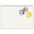 thumbnail image 2 of PinPix 28x20 Custom Cork Bulletin Board Peaks Modern Pattern White Beige Poster Board Has a Fabric Style Canvas Finish, Framed in Peaks Modern Pattern White Beige, by ArtToFrames (PinPix-1793), 2 of 6