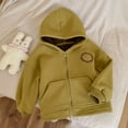 thumbnail image 2 of DHFJKG Pullover Toddler Kids Baby Girls Boys Letter Embroidery Hooded Pocket Coat Jacket Outerwear Zipper Warm Winter Outwear Long Sleeve Round Neck Soft Tops, 2 of 4
