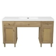 thumbnail image 3 of Christopher Knight Home 60" Bathroom Vanity with SMC Sink, Soft Close Storage and Tip-Out Tray, Wood, 3 of 10