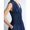 thumbnail image 3 of Free Assembly Women's Sleeveless Embroidered Denim V-Neck Midi Dress, Sizes XS-4X, 3 of 4
