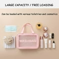 thumbnail image 5 of ABPETE Clear Travel Bags for Toiletries, 3Pcs Portable PVC Waterproof Cosmetic Bags, Transparent Travel Storage Carry Pouch, Toiletry Bags and Cosmetics Organizer for Women Men (Pink), 5 of 14