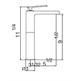 thumbnail image 2 of Faucet Tall Wash Basin Mixer, 2 of 2