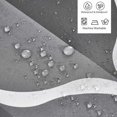 thumbnail image 2 of Cortina de ducha de 180 x 200 cm, tela de poliéster impermeable, lavable a máquina, cortina de baño con 12 ganchos, color negro, 2 of 5