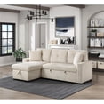 thumbnail image 2 of Lexicon Rhett 3-Piece Corduroy Reversible Sectional in Beige, 2 of 11