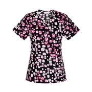 Women's Fashion Collection Cotton Print V-Neck Scrub Top