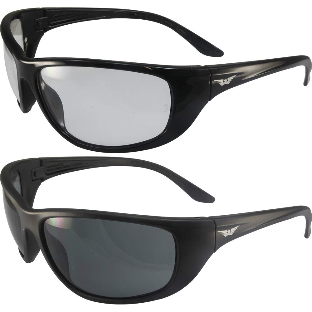 2 Pair Global Vision Hercules 6 Cycling Shooting Safety Glasses Black