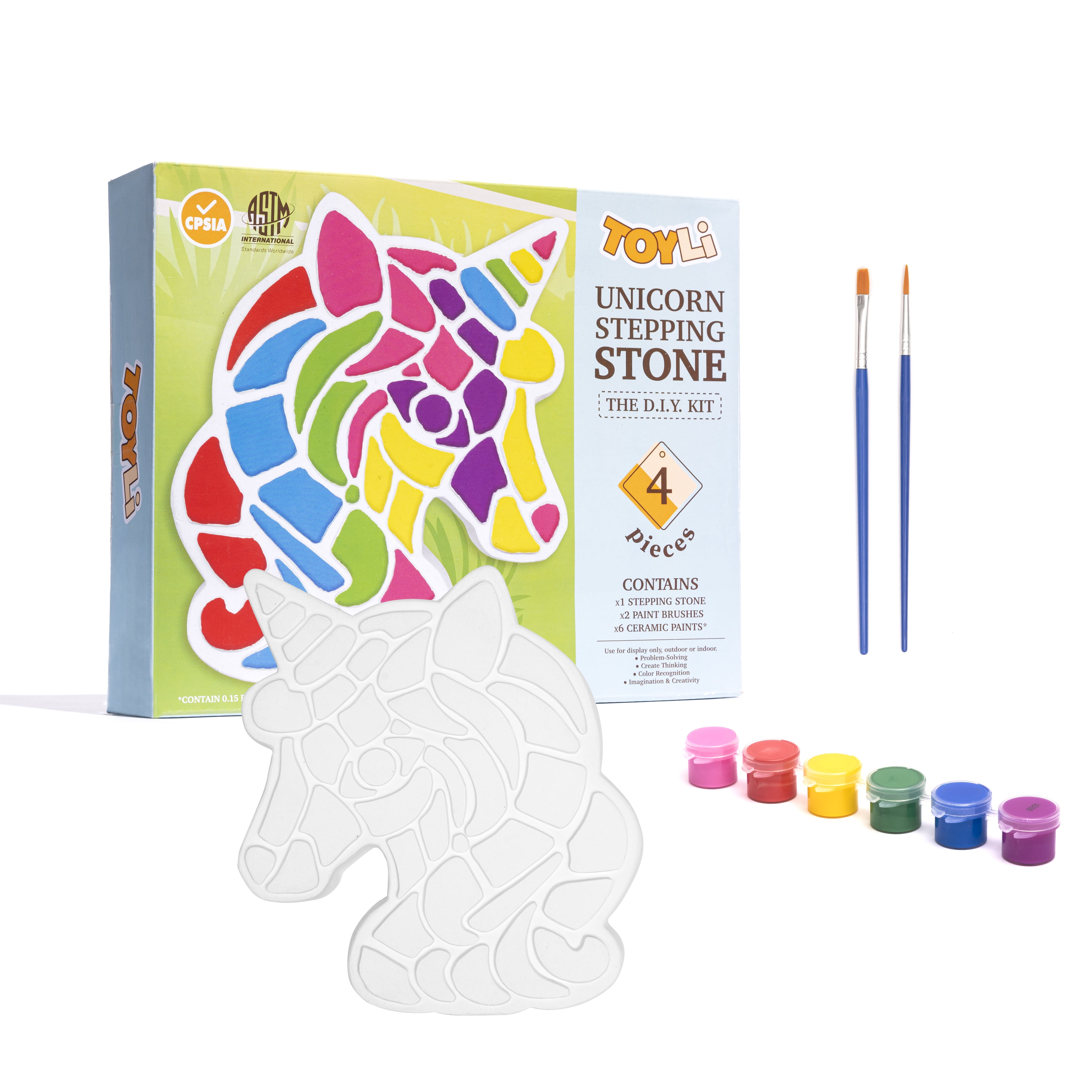 TOYLI Unicorn Stepping Stone Painting Kit for Kids, Girls, Boys, Toddlers, Art for Kids