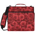 thumbnail image 2 of Zipper Binder with Shoulder Strap 2 inch 3 Ring Waterproof File Folder Organizer Bag 500 Sheet Romantic Red Roses in Rows, 2 of 8
