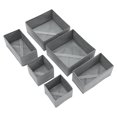 thumbnail image 1 of DEEPCRAFF 6Pcs Lingerie Storage Organizer Grey Nonwovens Socks Organization for, 1 of 8