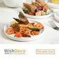 thumbnail image 3 of WishDeco Ceramic Appetizer Plates Set of 6, Small Dessert Plates 7 inch, White Round Salad Plate, Porcelain Dinner Dishes for Cake, Waffle, Pasta, Microwave & Dishwasher Safe, 3 of 10