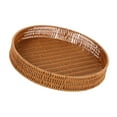 thumbnail image 3 of DOLITY Panier de Rangement en Rotin Osier Déco Maison Entrée Table de Souper Plateau Tissé à la Main Rond m, 3 of 9