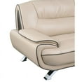 thumbnail image 3 of Titan Furnishings Modern Leather Upholstered Recliner Sofa and Loveseat in Beige, 3 of 19