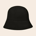 thumbnail image 3 of Ugoldhm Women's Crochet Bucket Hat - Solid Color Foldable Floppy Warm Hat for Fall Winter, 3 of 5