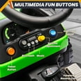 thumbnail image 4 of Joyracer 24 Volt Ride on Toys, Ride on Tractor w/ Tiltable & Detachable Trailer, 2x200W Power Car Wheels for Kids, Remote Control, Bluetooth, Shifter, Music, Green, 4 of 11