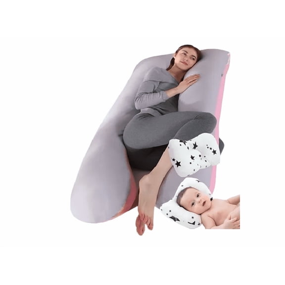 Almohada Xtellar rosa Para Embarazo Y Lactancia Jumbo + Regalo Microgel