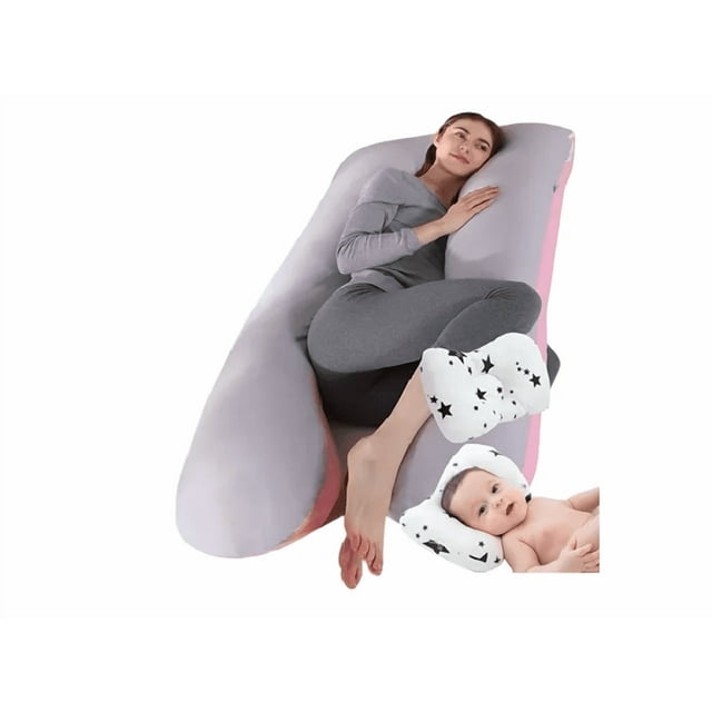 Almohada Xtellar rosa Para Embarazo Y Lactancia Jumbo + Regalo Microgel