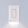thumbnail image 1 of 3 Pack - SnapPower SwitchLight - LED Night Light - For Single-Pole LIgHT SWITcHES - Light Switch Plate With LED Night Lights - Adjust Brightness - Auto OnOff Sensor - (Rocker, White), 1 of 4