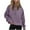 Purple, variant on IROINNID Sales Hoodie for Women Solid Casual Pullover Loose Long Sleeve Fall Basic Hoodie with Zipper Pocket,Red