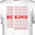 thumbnail image 2 of Teelocity Be Kind Repeat Graphic T-Shirt (X-Large - Standard Fit, White Red Type), 2 of 4