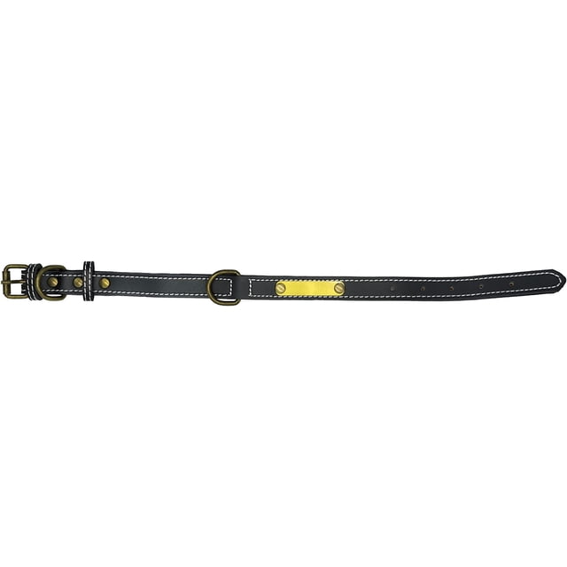 A pets life Collar De Piel Color Negro para Perro (Grande) A pets life COLLA-016