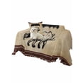 thumbnail image 2 of Brown Black Bear Couch Cover for 2 Cushion Couch, Farmhouse Cabin Forest Vintage Washable Love Seat Sofa Covers Slipcover, Throw Sofa Covers for Pets, Furniture Protector 71"x102", 2 of 9