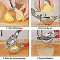 thumbnail image 2 of 22 Cm - Rouge Presse-citron Manuel Avec Poigne Douce - Trs Rsistant - Pour Presser Le Citron Et Les Agrumes - Facile Nettoyer -, 2 of 5