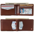 thumbnail image 2 of Alpine Swiss Mens Slimfold Wallet RFID Safe Bifold Genuine Leather ID Window, 2 of 6