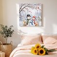 thumbnail image 4 of Canvas Wall Art, Snowman Framed Canvas Prints for Bathroom Kitchen, Christmas Tree Branches Xmas Red Birds Berries Forest Gallery Wrapped Wall Decor for Home Office, Gifts, 10"x10" Ship Next Day, 4 of 9