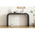 thumbnail image 4 of Console en bois Noble House 132 cm (52 po) avec rebord arrondi, texture naturelle, noir, 4 of 10