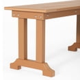 thumbnail image 3 of WestinTrends HDPE Plastic UV Fade Resistant and All Weather Resistant Dining Bench, Teak, 3 of 9
