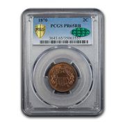 1870 Two Cent Piece PR-65 PCGS CAC (Red/Brown)