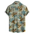 thumbnail image 4 of Mens Shirts Hawaiian Vintage Breathable Printed Short Sleeve Button Down Shirts Casual FashionBeach Shirt, 4 of 5