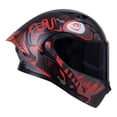 thumbnail image 2 of Casco Roda Rush Negro Rojo Mate Color Bones Mica Humo Abatible Svs multicolor S, 2 of 6