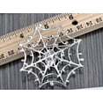 thumbnail image 3 of Lampshade Web Crystal Rhinestone Spider Sliver Tone Purse Pin Brooch, 3 of 5