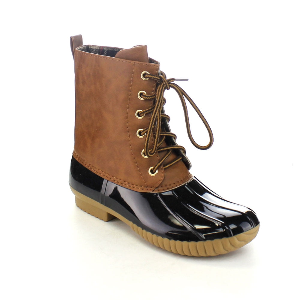 women's lace up duck boots