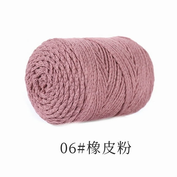 XmhyTop 2mm 120G Cotton Macrame Cord, Durable Crochet Thread for Bag Making, Macrame Rope Ideal Gift for Knitters, Dusty pink
