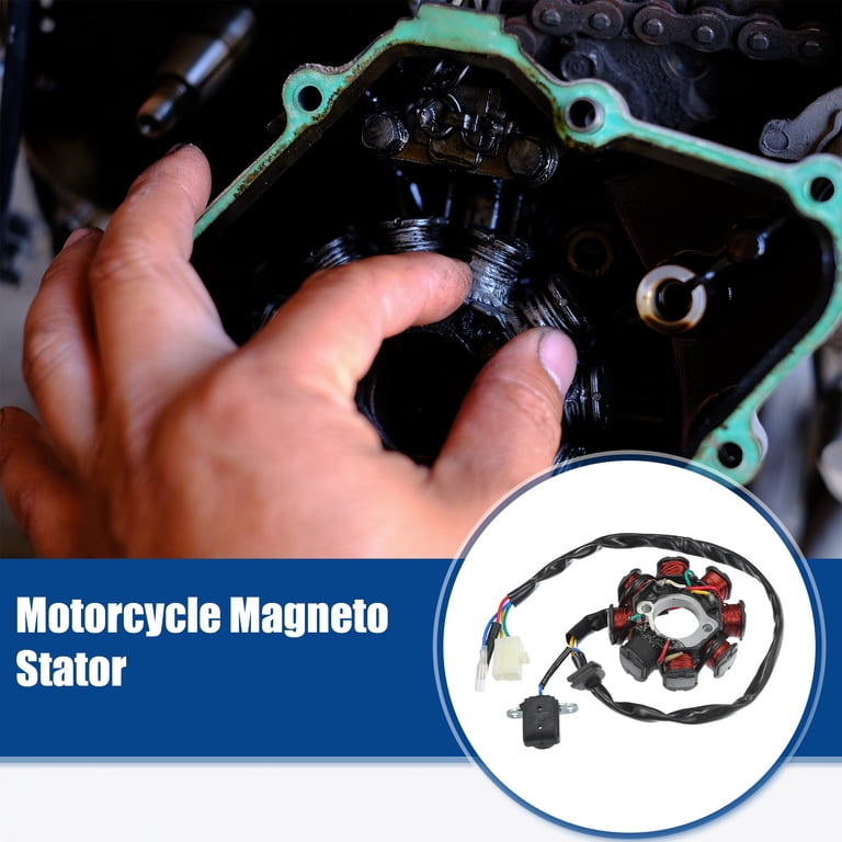 Bobine 6 Pôles 5 Fils Stator Magnéto Compatible GY6 50cc 125cc - Allumage Demi-Onde