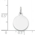 thumbnail image 3 of 14K White Gold Plain .009 Gauge Round Engravable 12mm Disc Charm XWM593/09, 3 of 3