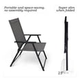 thumbnail image 6 of Metal Outdoor Folding Chairs, 4-Piece Patio Lawn Chairs with Arms, 6 of 6