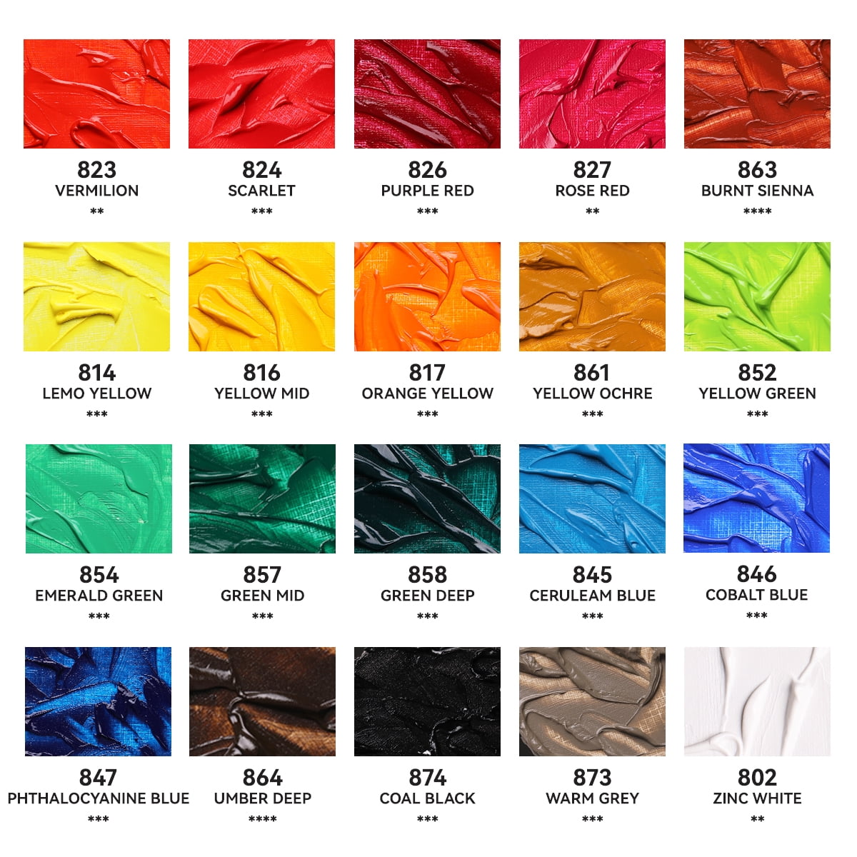 Paul Rubens Oil Paint, 20 Colors*50ml/1.69Fl oz LargeTubes, Professional Oil Based Paint with High Saturation, Creamy Texture, and Consistency,Oil Paint Supplies for Artists-Set A
