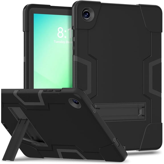 Soatuto Case for Galaxy Tab A11 8.7" 2025 SM-X133/X135/X135F, Heavy Duty Hard PC Soft Silicone Shockproof High Impact Protective Case for Samsung Galaxy Tab A11 8.7 Inch 2025 (Black Black)